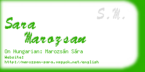 sara marozsan business card